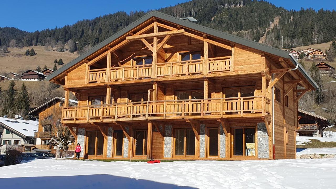 Demi-Chalet Vadel La Panthiaz 15 Pers 5 Chambres Abondance المظهر الخارجي الصورة