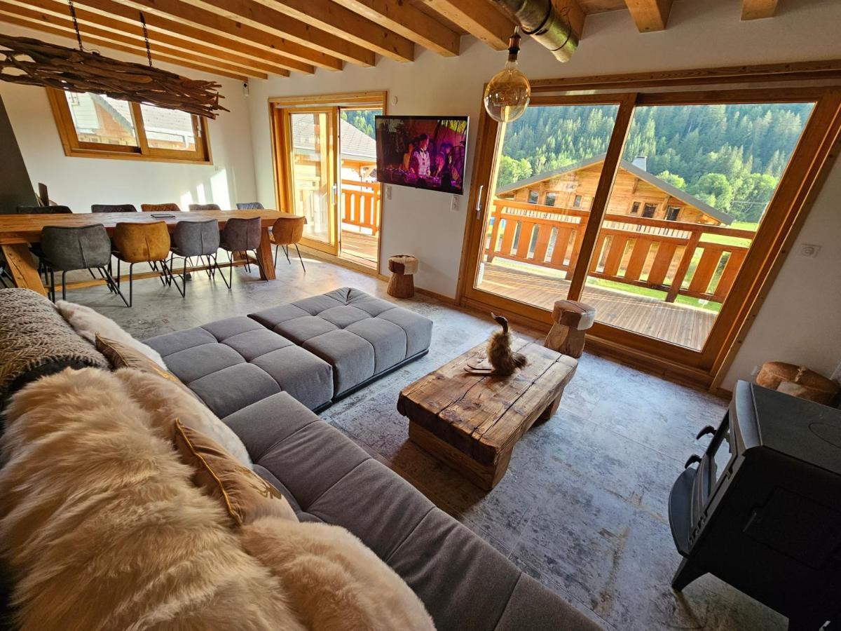 Demi-Chalet Vadel La Panthiaz 15 Pers 5 Chambres Abondance المظهر الخارجي الصورة