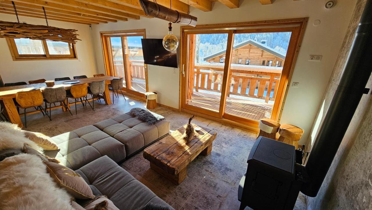 Demi-Chalet Vadel La Panthiaz 15 Pers 5 Chambres Abondance المظهر الخارجي الصورة